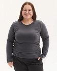 Медицинский лонгслив женский темно-серый +SIZE