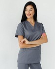 Медична сорочка жіноча Топаз темно-сіра