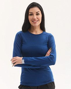 Медицинский лонгслив женский синий