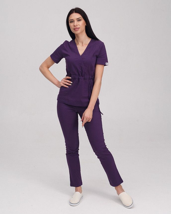Медицинский костюм женский Рио фиолетовый (уценка/брак)