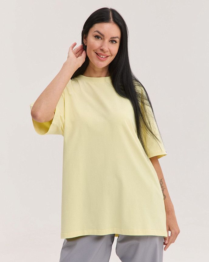 Медична базова футболка жіноча жовта 2