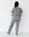 Медицинский костюм женский Рио серый +SIZE 2