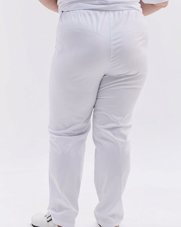 Медичні жіночі брюки Торонто білі +SIZE 3