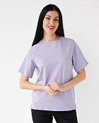 Медична футболка-реглан жіноча бузкова