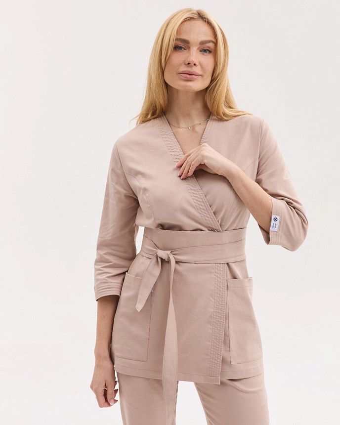 Медицинский костюм женский Сеул песочный 3