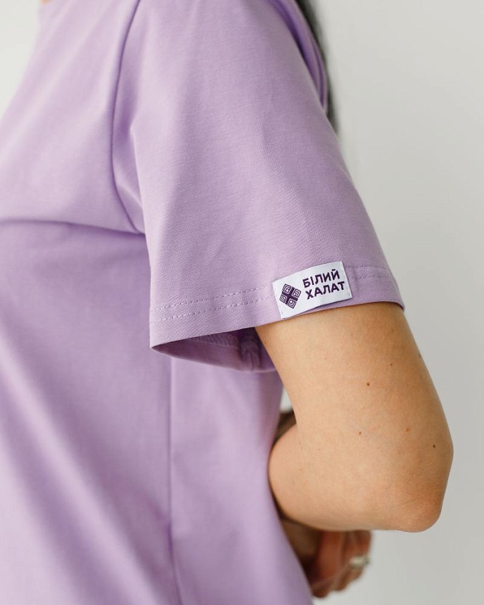 Медична базова футболка жіноча лавандова 8