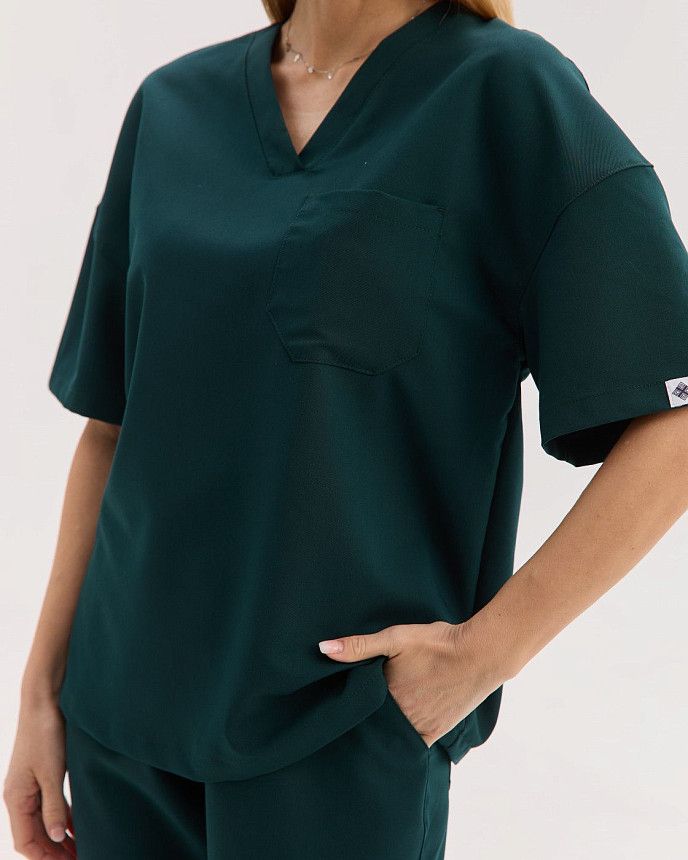 Медицинский костюм женский Чикаго темно-зеленый 6