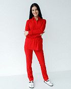 Медицинский костюм женский Монтана красный (уценка/брак)