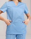 Медицинская женская рубашка Топаз светло-голубая 6