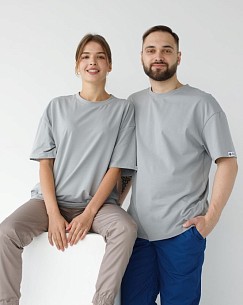 Медична футболка унісекс світло-сірий