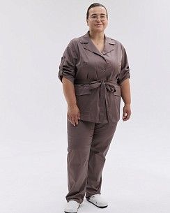 Медичний костюм жіночий Кейптаун какао +SIZE
