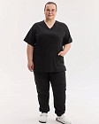 Медичний костюм жіночий Аризона чорний +SIZE