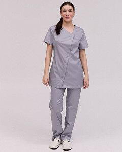Медицинский костюм женский Вирджиния серый