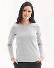 Медицинский лонгслив женский серый