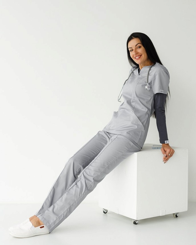 Комплект: костюм медичний жіночий Топаз + лонгслів медичний жіночий #4 2