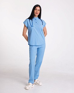 Медицинский костюм женский Сидней голубой