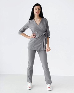 Медичний костюм жіночий Шанхай сірий (уцінка/брак)