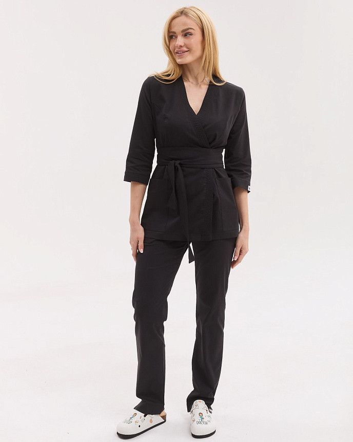 Медицинский костюм женский Сеул черный 2