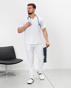 Медицинский костюм мужской Аризона белый