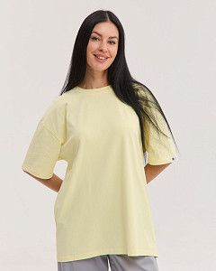 Медицинская базовая футболка женская желтая