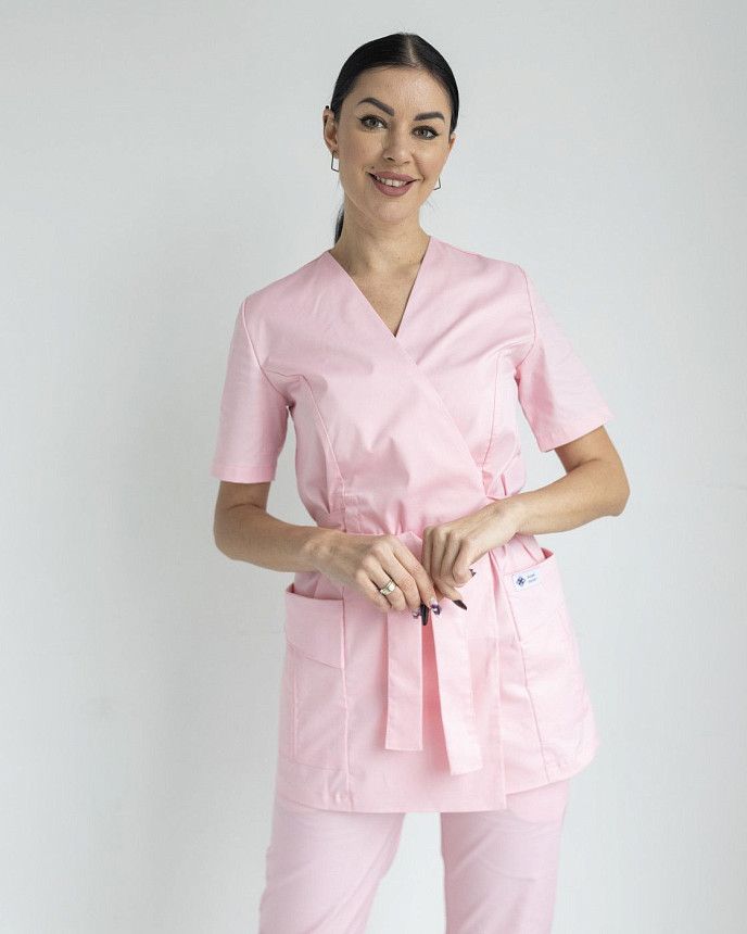 Медичний костюм жіночий Кіото світло-рожевий 3