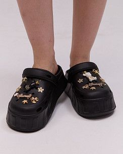 Медичні жіночі клоги чорні PS Mickey