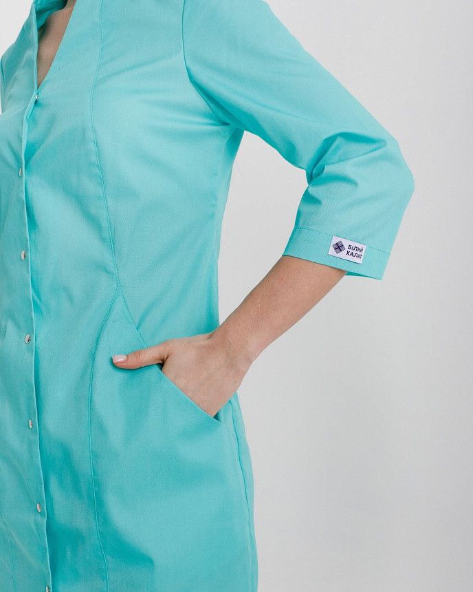Медицинский халат женский Элизабет мятный (уценка/брак) 4