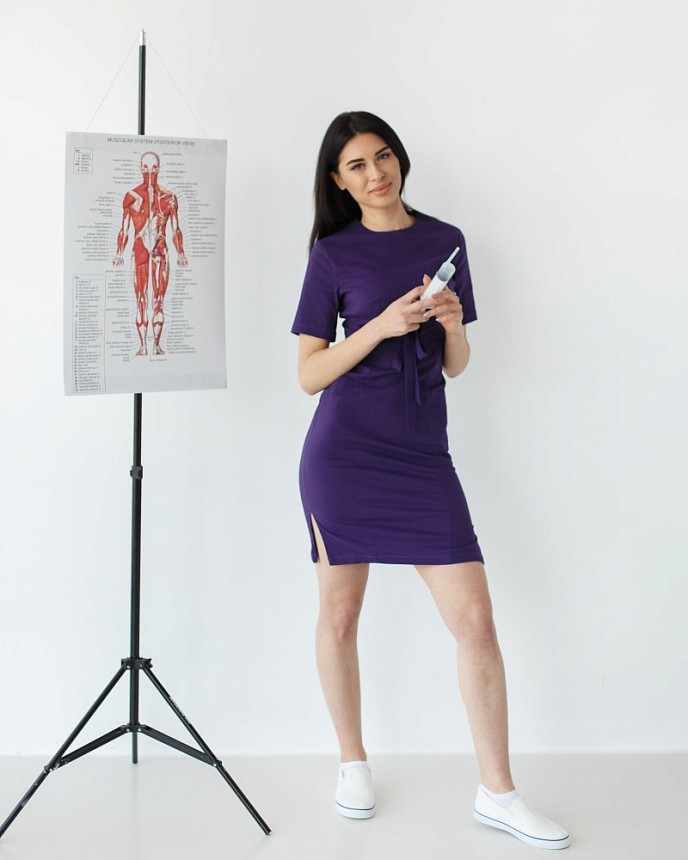 Медична сукня жіноча Скарлетт фіолетова 4
