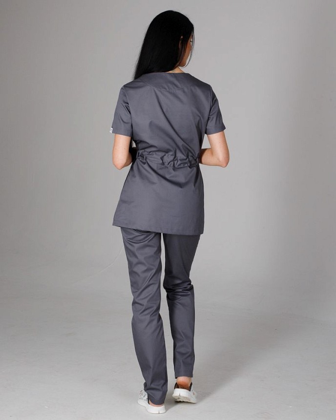 Медичний костюм жіночий Наомі темно-сірий 2