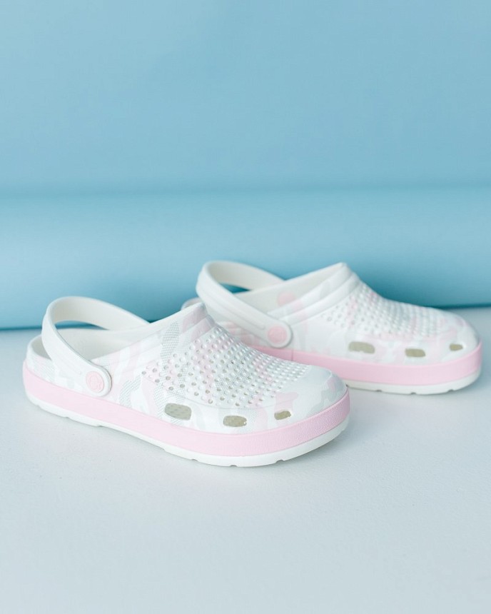 Взуття медичне жіноче Coqui Lindo білий-рожевий камуфляж 4