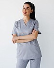 Медицинский костюм женский Топаз серый NEW 3