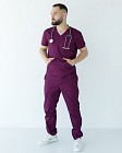 Медицинский костюм мужской Милан фиолетовый 3