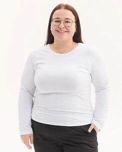 Медицинский лонгслив женский белый +SIZE