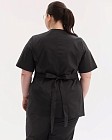 Медицинская рубашка женская Киото черная  +SIZE 2