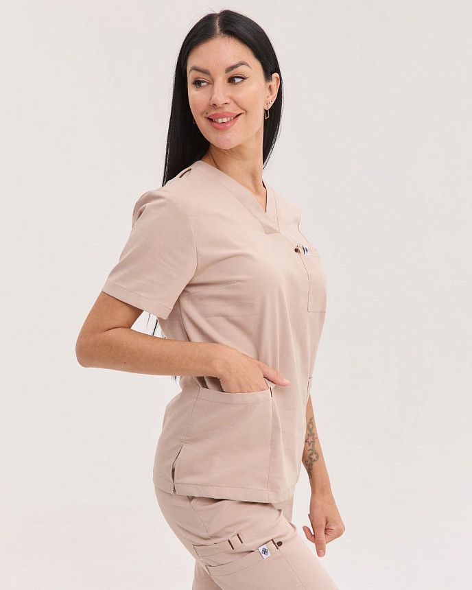 Медицинский костюм женский Бристоль песочный 6