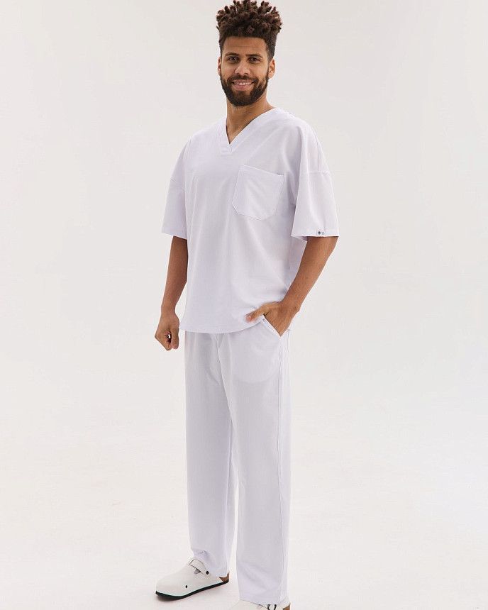 Медичний костюм чоловічий Чикаго білий