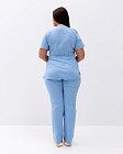 Медичний костюм жіночий Ріо блакитний +SIZE (уцінка/брак) 3