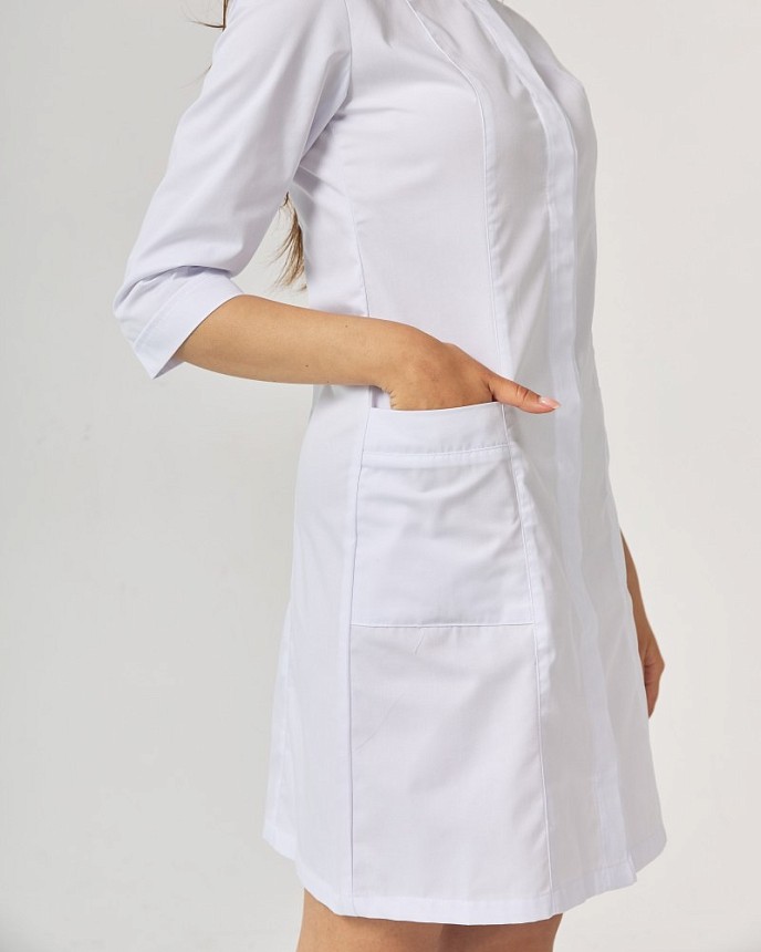 Медичний халат жіночий Сакура білий 5