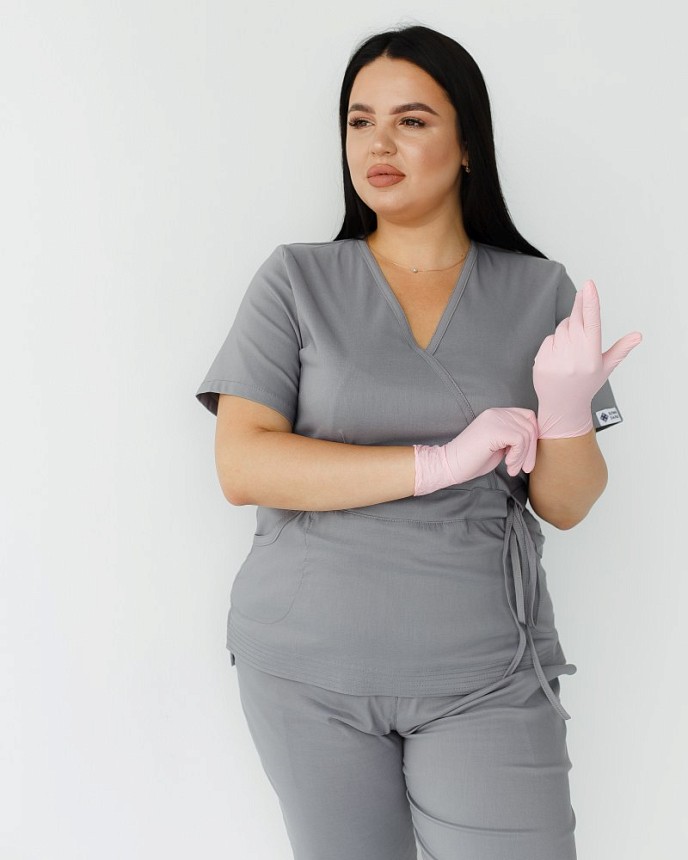 Медичний костюм жіночий Ріо сірий +SIZE 3