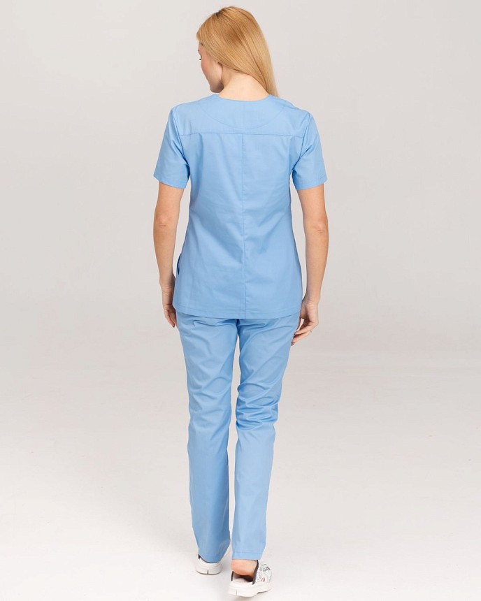 Медична сорочка жіноча Топаз світло-блакитна 2