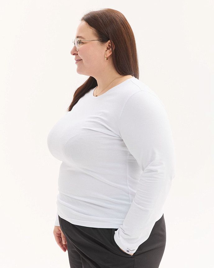 Медичний лонгслів жіночий білий +SIZE 2