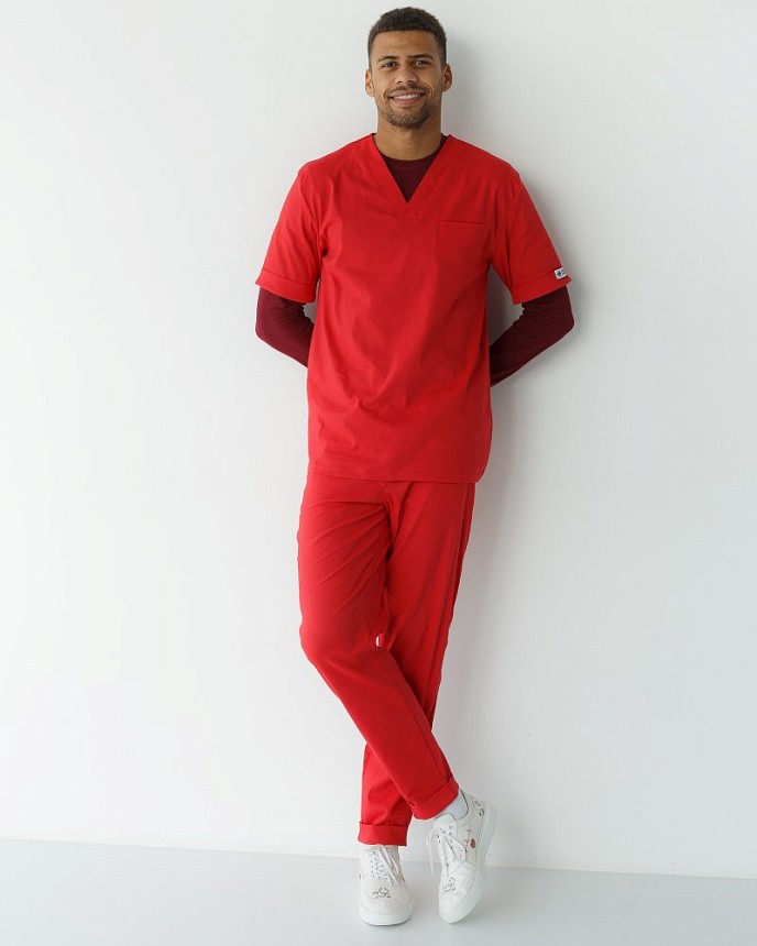 Комплект: медичний костюм чоловічий Марсель + медичний лонгслів чоловічий #1 8