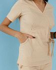 Медичний костюм жіночий Ріо бежевий (уцінка/брак) 4