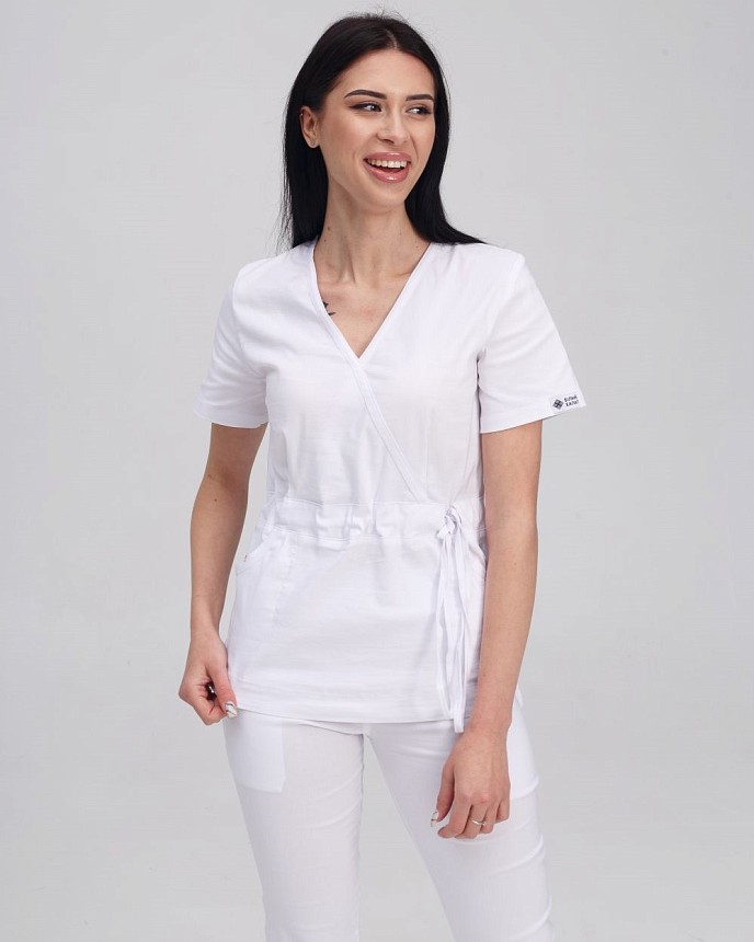Медицинский костюм женский Рио белый 3