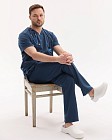 Медицинский костюм мужской Портленд синий 9