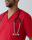 Медицинский костюм мужской Марсель красный 4