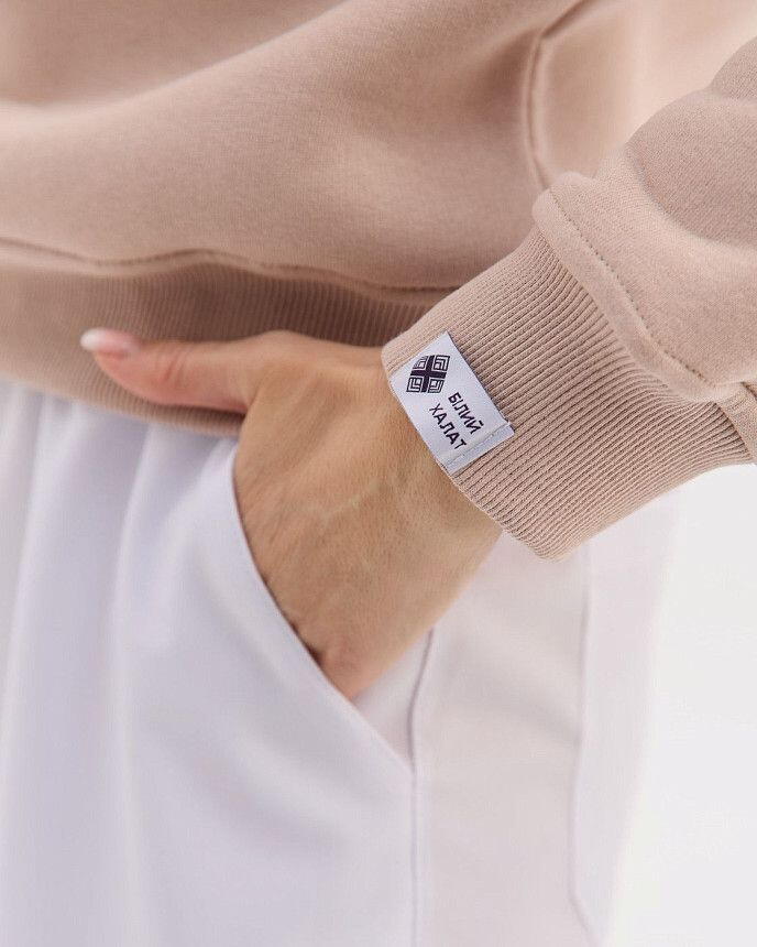 Медичний утеплений світшот жіночий Онтаріо світло-бежевий 5