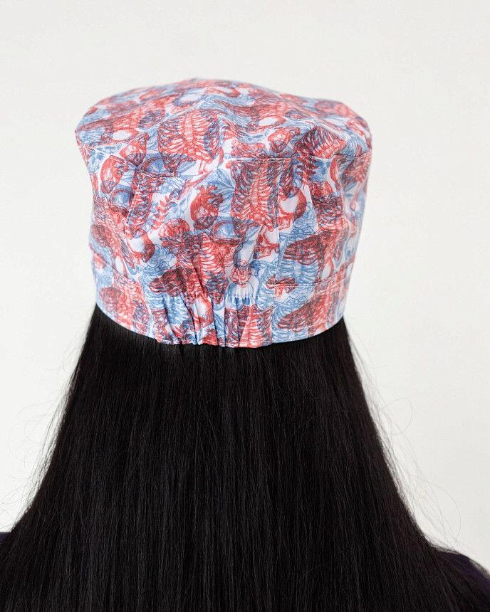 Медицинская шапочка с принтом Skeleton 2
