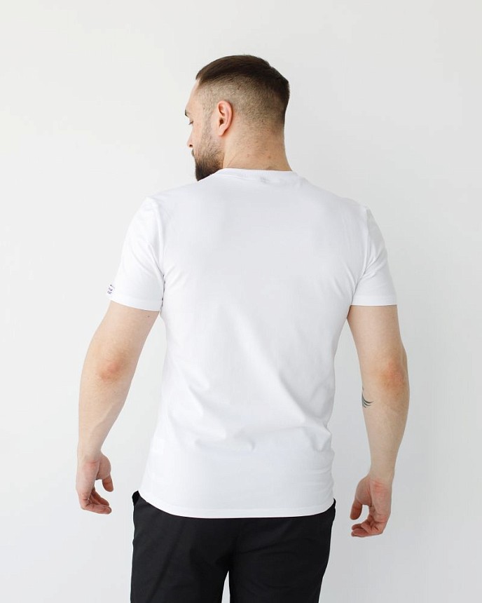 Медична базова футболка чоловіча біла 2