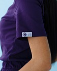 Медичний комбінезон жіночий Даллас фіолетовий з білою строчкою 6